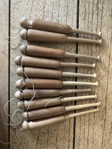 Antique wooden lace - antique, bobbins.