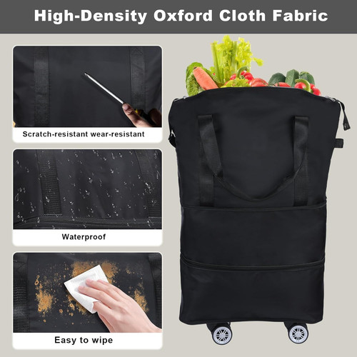 Reusable grocery bag wheels - grocery, on