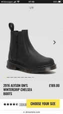 DOC MARTENS ALYSON BLACK CHELSEA BOOTS Sz 7 EU41 unworn outside 