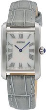 Seiko Caprice Classic Ladies Watch with White Dial and Grey Strap SWR099P1
