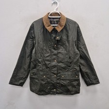 Barbour Beadnell 4oz Lightweight Waterproof Rain Green Coat Jacket Size Uk 14