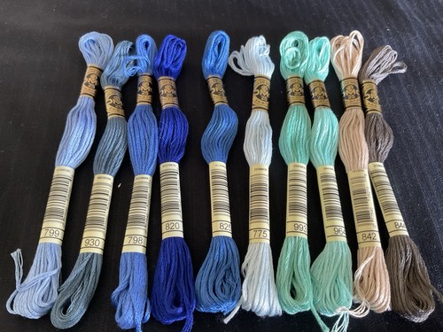 Dmc threads 2 blues - threads, x