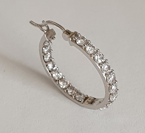 Sterling silver cubic zirconia - silver,