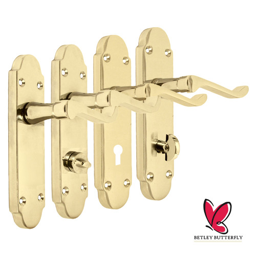 Door handle modern scroll - door,