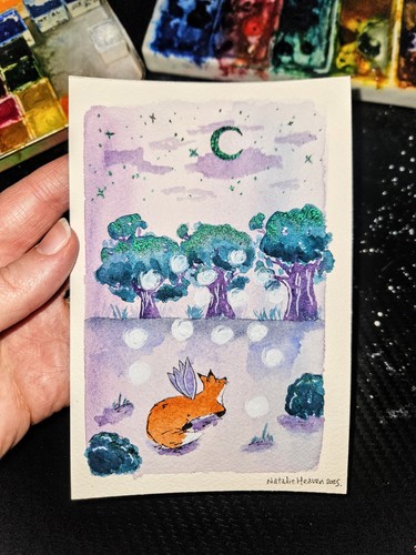 Sparkly fox fairy and - sparkly,
