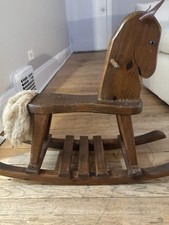 Beautiful Vintage Child's Wooden Rocking Horse 29" X 30" 1980 Woods Of America