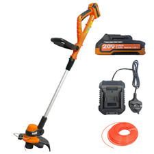 Lightweight Cordless Strimmer Lawn Edger 20V with Rechargeable Battery & Charger