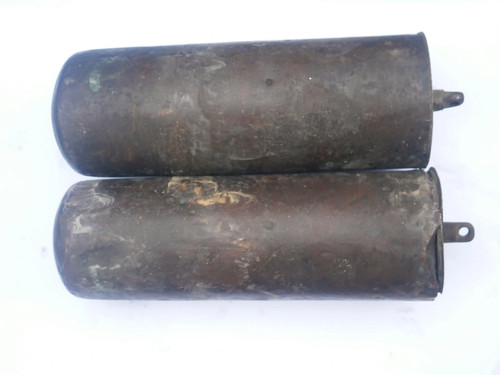 Good pair brass longcase - pair,