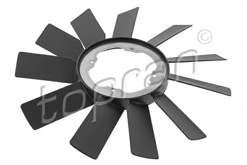 Radiator fan blade for fluid