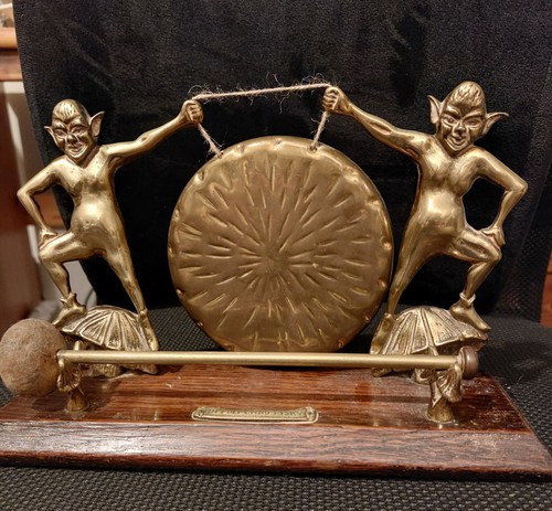 Brass gong vintage - brass,