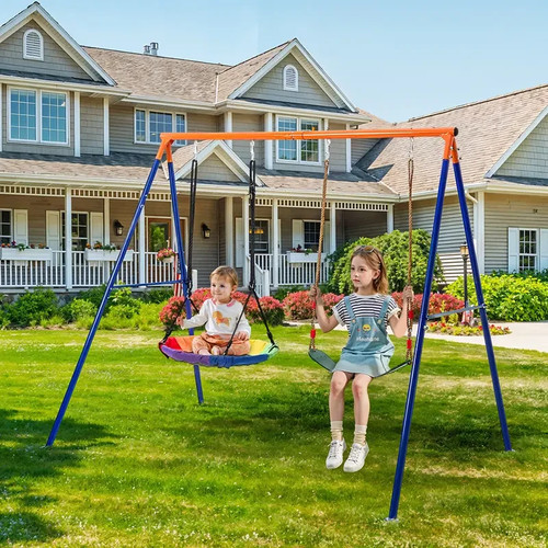 Double swing set metal - double,