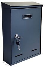 Wall Mounted Stainless Steel Post Box Postbox Lockable Outside Letter Mail Keys