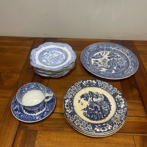 Blue white chine george - white,