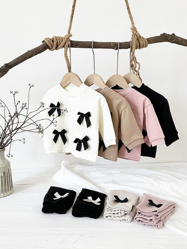 Baby girls long sleeve bowknot - long,