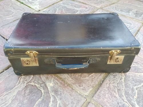 Vintage suitcase black dark - suitcase, black/dark