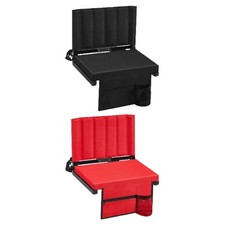 Stadium Seat for Bleachers with Back Support Comfortable Metal Frame Portable