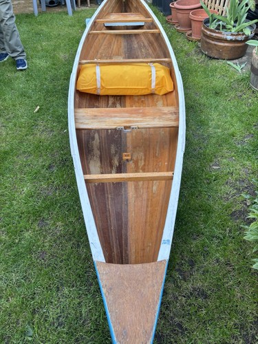Vintage wooden canoe - wooden,