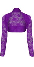 WOMENS LADIES CROPPED LACE