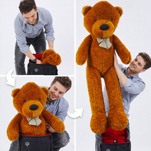 Giant teddy bear appearing - giant,