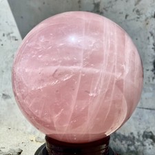 30.8LB  Large Natural Pink Rose Quartz Sphere Crystal Ball Reiki Healing