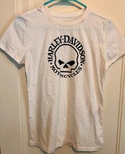 Harley-Davidson Women's Skull Graphic Tee Bikecore #99034-22VW S