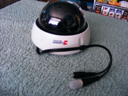 White dome cctv camera inddors