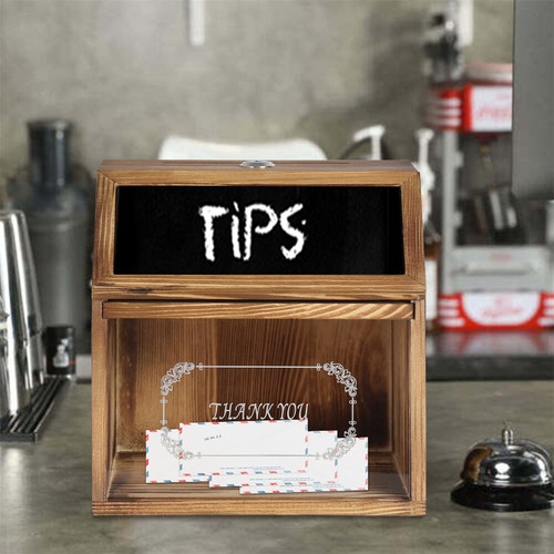 Vintage wooden suggestion box - suggestion,