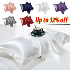 2pcs Mulberry Pure Silk Pillowcase Anti-wrinkle Bed Soft Pillow Cases Covers
