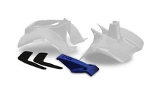 Plastics Set For Suzuki LT50 White Front, Rear Fender, Blue Nose Panels Mudflaps