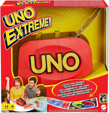 UNO Extreme Card Game with Random-Action Launcher, Lights & Sounds, Ages 7+