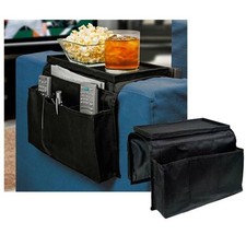 Sofa Arm Rest Organizer 5 Pocket Caddy Couch Tray Remote Control Holder Table