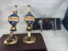 Tetley Beer Hand Pumps Pot And