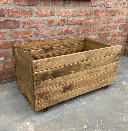 Wooden trough planter extra - wooden,
