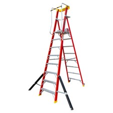 Excel Podium Fibreglass Step Ladder 8 Tread Electrician Heavy Duty 3.18m EN131-7