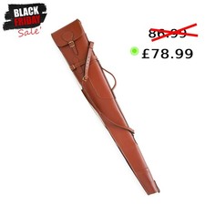 Genuine Leather Shotgun Slip Case Hunting Gun Bag Shooting Padded Carry Case