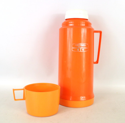 Thermos vintage orange vacuum - orange,
