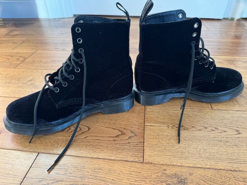 Black velvet doc martens - velvet,
