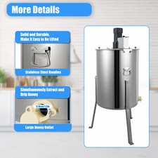 Electric 4 Frame Honey Extractor Beekeeping Stainless Steel Spinner with Tripod