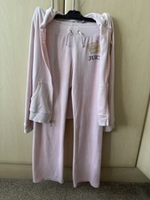 Juicy Couture velour Girls Baby Pink Hoodie 14 YrsTop Tracksuit Bottoms 12 Yrs
