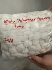 White Polyester Pom Pom Trim