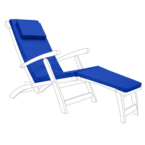 Blue steamer chair cushion - steamer,