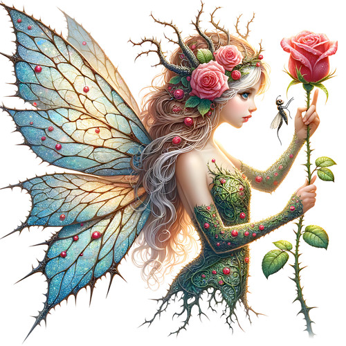 Green woodland fairy - fairy, vinyl