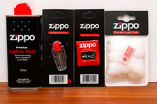 Full Servicesl part 1x Zippo Lighter Fuel Fluid Petrol wick, flint,cotton & Felt