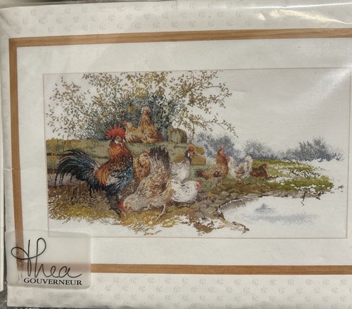 Cross stitch kit hens - kit, 2038