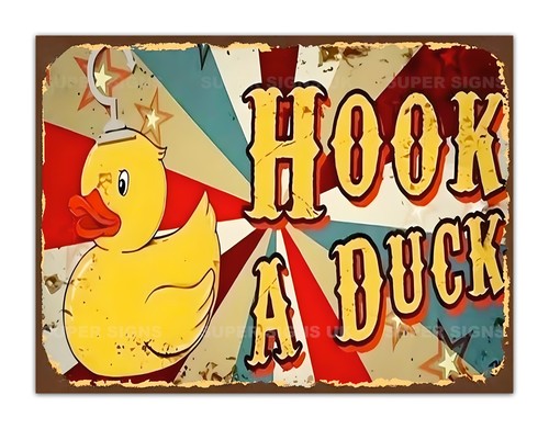 Hook duck metal - duck,