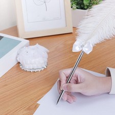 Feather Pen with Holder Wedding Gift Wedding Signing Pen Ballpoint Writing Pen