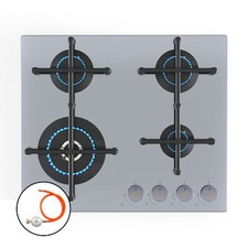 Gas Hob 4 Burner Glass Ceramic