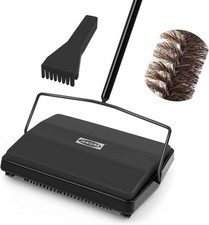 JEHONN Manual Carpet Sweeper, Dual Roller Brush, Pet Hair & Debris | 49% Off