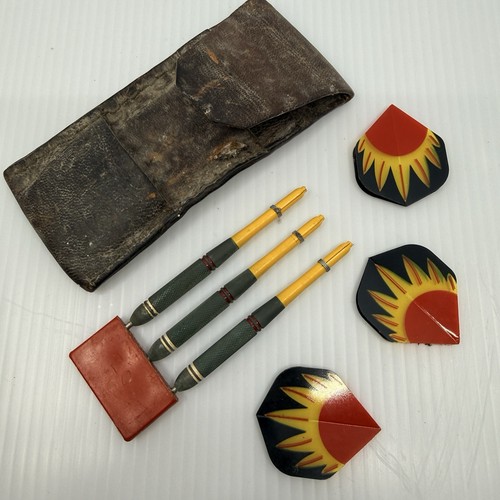 Vintage brass darts set - brass,