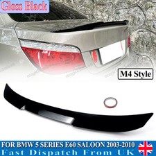 REAR BOOT TRUNK SPOILER LIP M4 STYLE FOR 2003-2010 BMW 5 SERIES E60 GLOSS BLACK